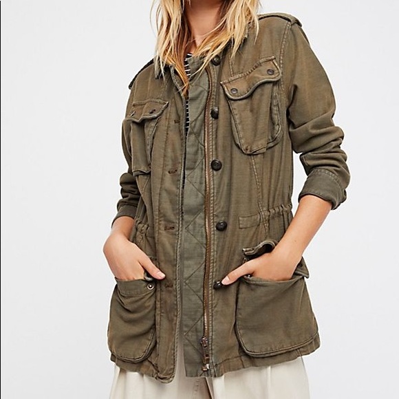 Free People Jackets & Blazers - Free People Army Jacket size L!